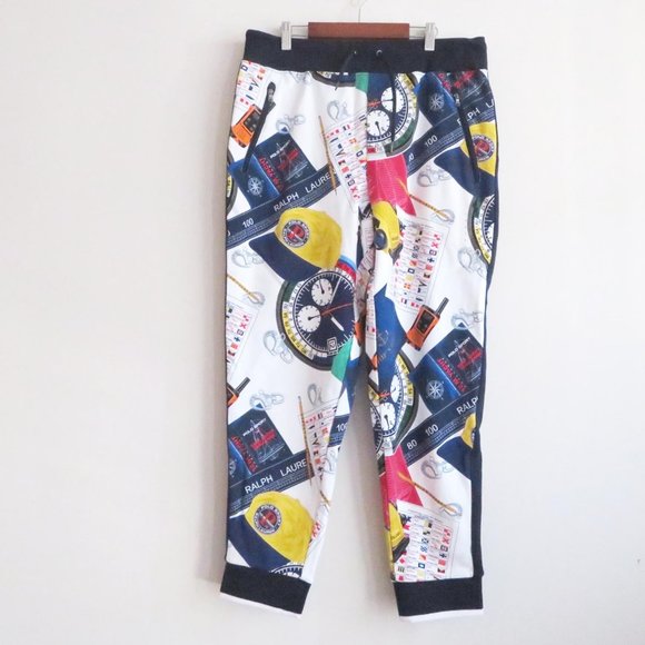 NWT POLO RALPH LAUREN Yacht Print Track Pant L - Picture 4 of 9